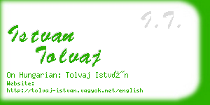 istvan tolvaj business card